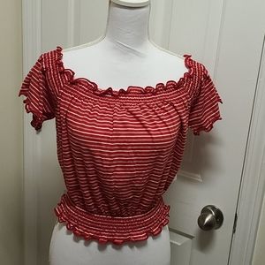 NWT Forever 21 Off the Shoulder Knit Crop Top